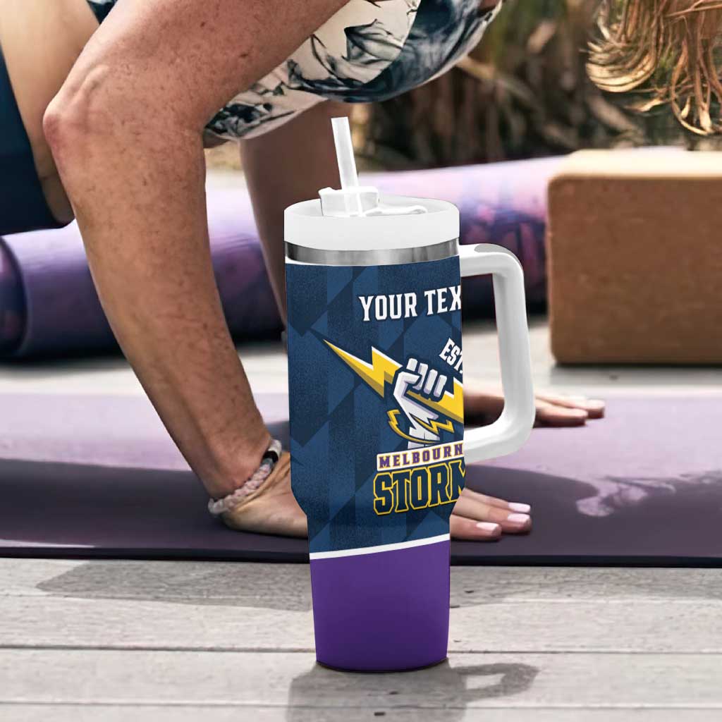 NRL Storm Rugby 2025 Custom Tumbler With Handle Est 1998 Sporty Style