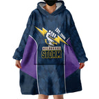 NRL Storm Rugby 2025 Custom Wearable Blanket Hoodie Est 1998 Sporty Style