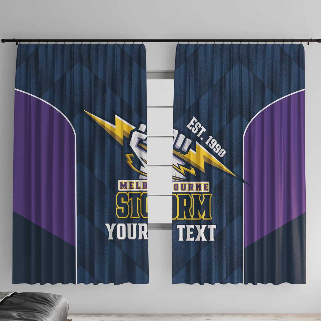 NRL Storm Rugby 2025 Custom Window Curtain Est 1998 Sporty Style