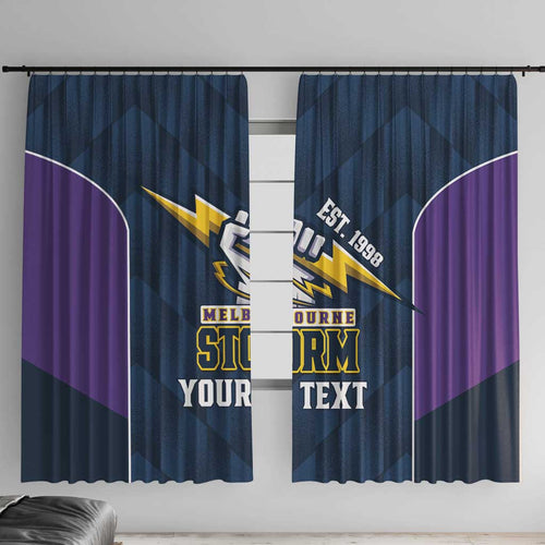 NRL Storm Rugby 2025 Custom Window Curtain Est 1998 Sporty Style