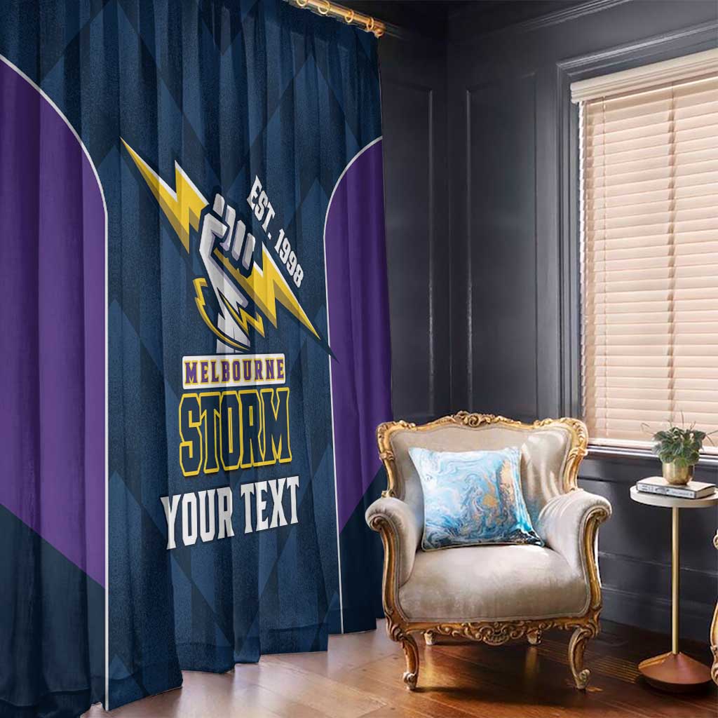 NRL Storm Rugby 2025 Custom Window Curtain Est 1998 Sporty Style