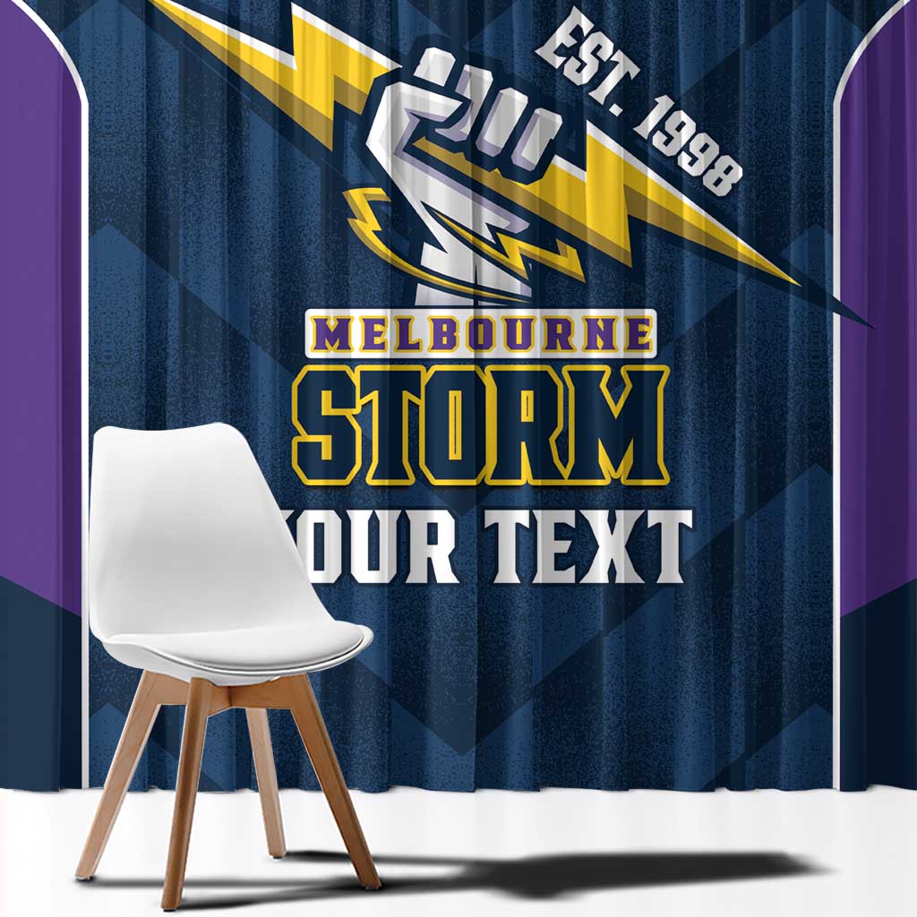 NRL Storm Rugby 2025 Custom Window Curtain Est 1998 Sporty Style