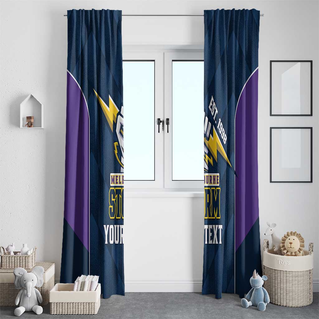 NRL Storm Rugby 2025 Custom Window Curtain Est 1998 Sporty Style