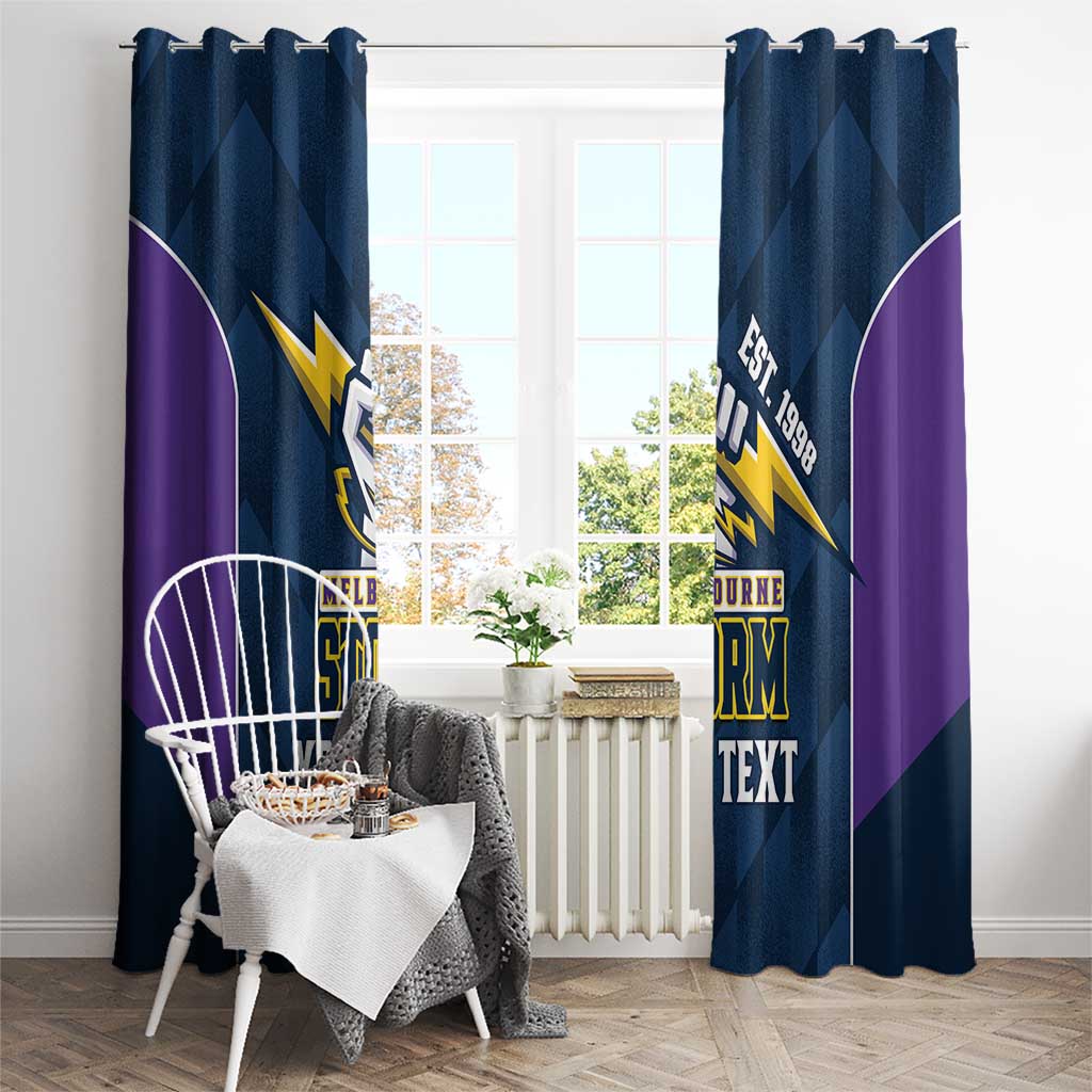 NRL Storm Rugby 2025 Custom Window Curtain Est 1998 Sporty Style