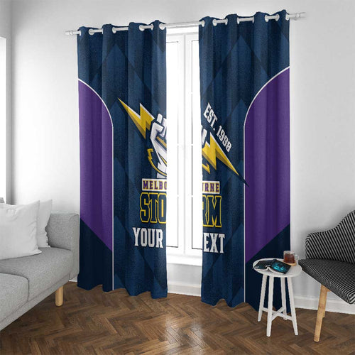 NRL Storm Rugby 2025 Custom Window Curtain Est 1998 Sporty Style
