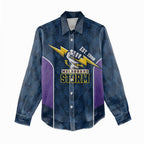 NRL Storm Rugby 2025 Custom Women Casual Shirt Est 1998 Sporty Style