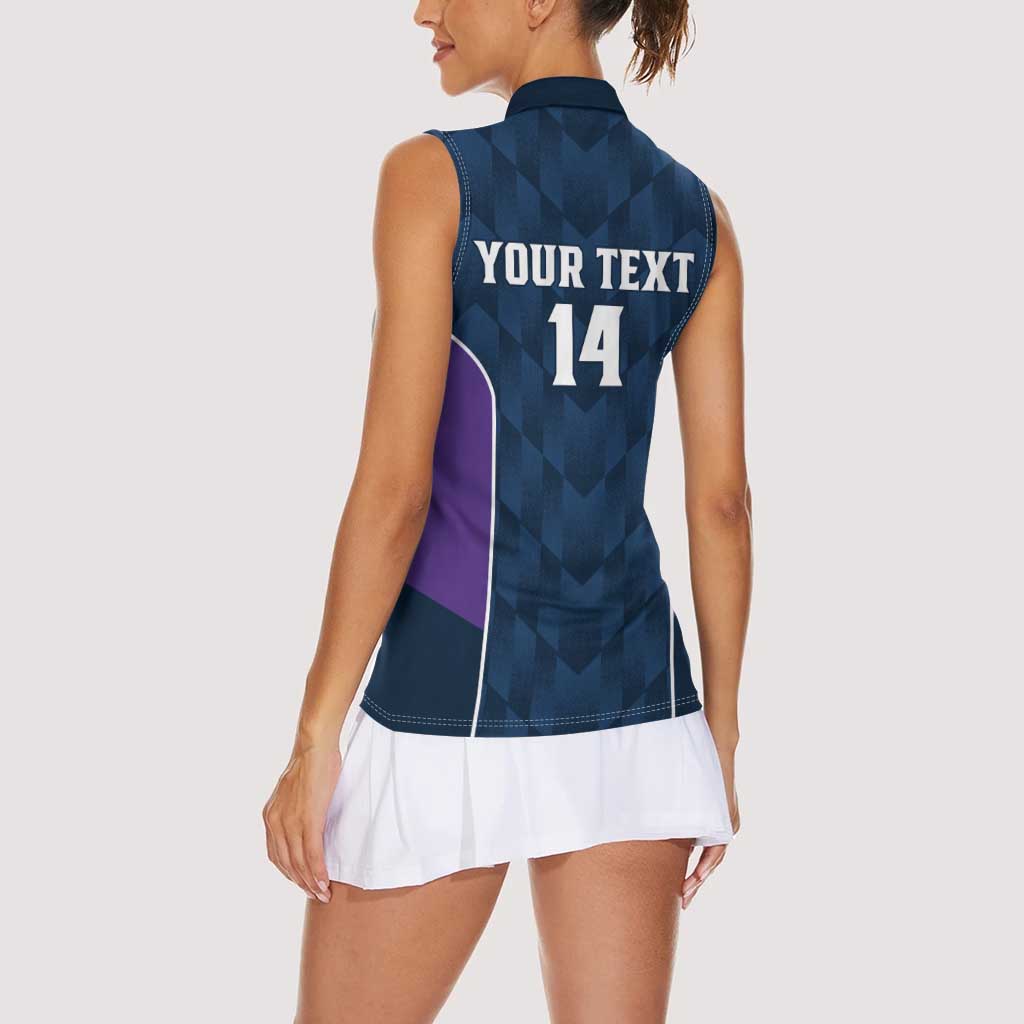NRL Storm Rugby 2025 Custom Women Sleeveless Polo Shirt Est 1998 Sporty Style
