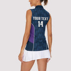 NRL Storm Rugby 2025 Custom Women Sleeveless Polo Shirt Est 1998 Sporty Style