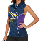 NRL Storm Rugby 2025 Custom Women Sleeveless Polo Shirt Est 1998 Sporty Style