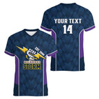 NRL Storm Rugby 2025 Custom Women V-Neck T-Shirt Est 1998 Sporty Style