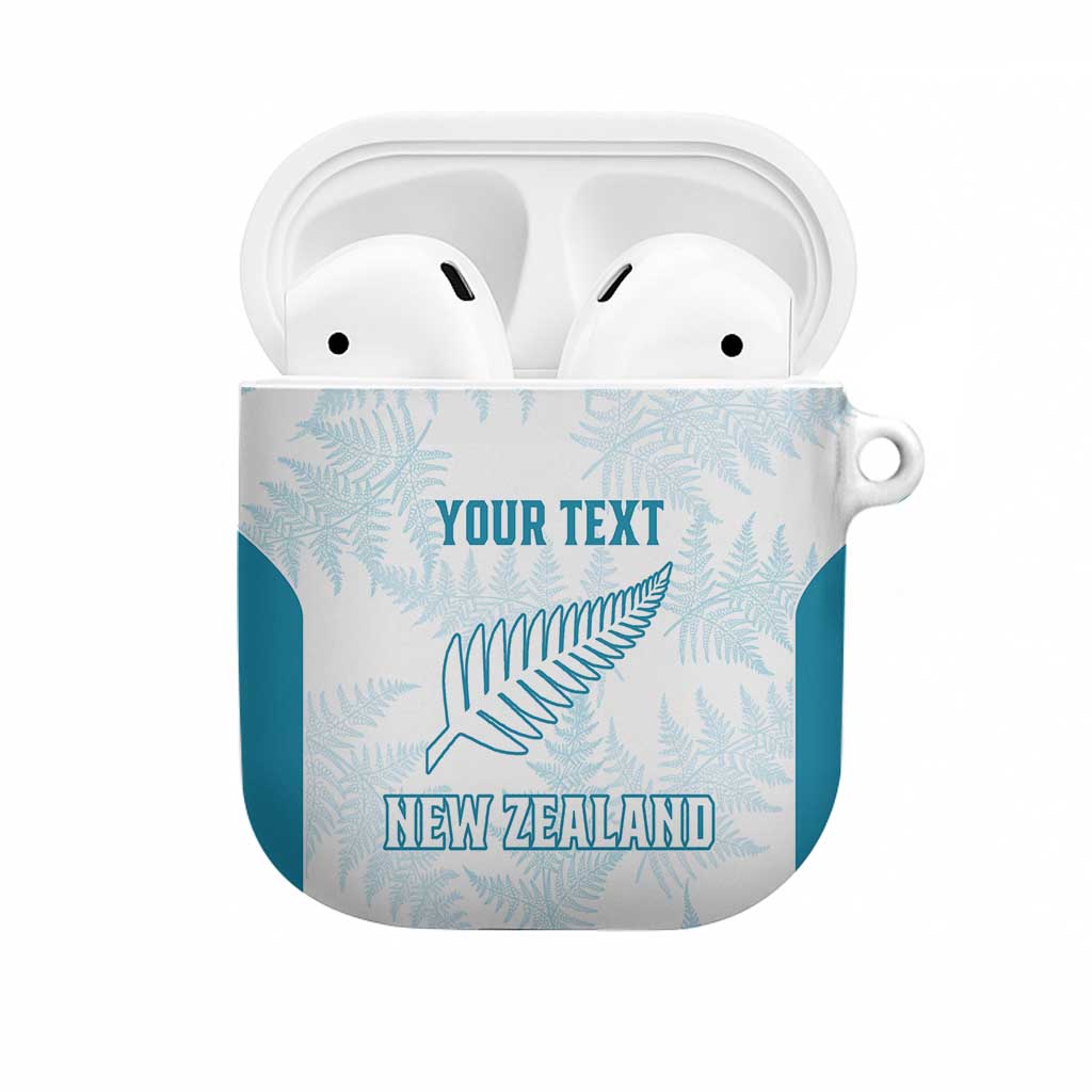 Custom New Zealand Silver Fern Football AirPods Case Come On All White - Aussie Hoodie