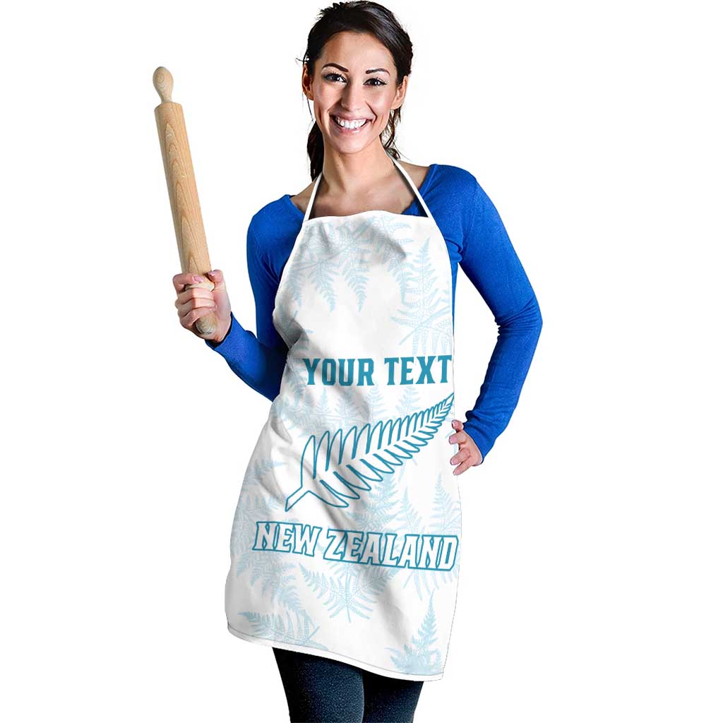 Custom New Zealand Silver Fern Football Apron Come On All White - Aussie Hoodie
