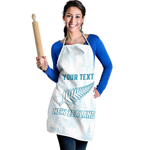 Custom New Zealand Silver Fern Football Apron Come On All White - Aussie Hoodie