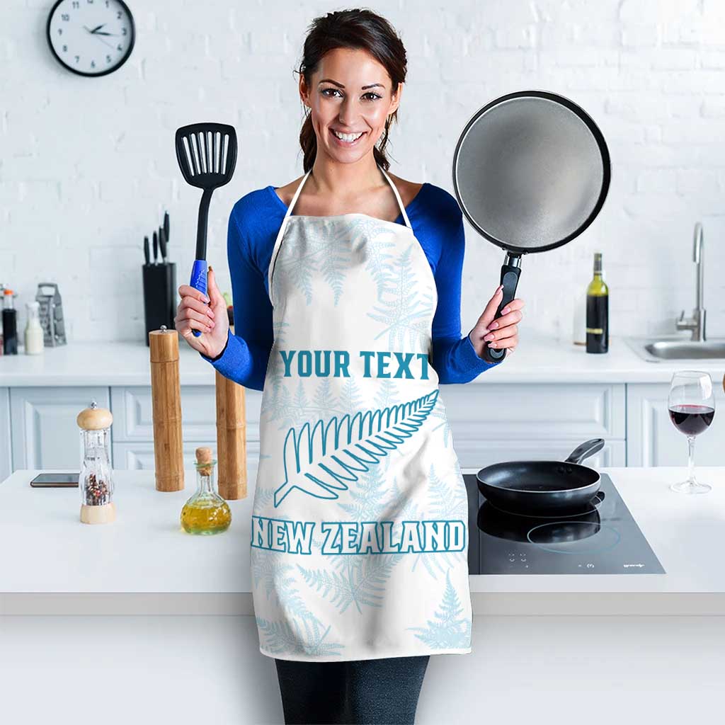 Custom New Zealand Silver Fern Football Apron Come On All White - Aussie Hoodie