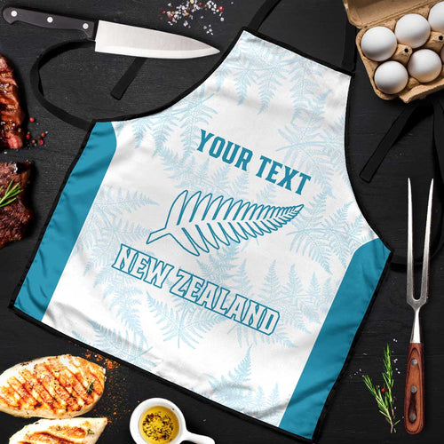 Custom New Zealand Silver Fern Football Apron Come On All White - Aussie Hoodie