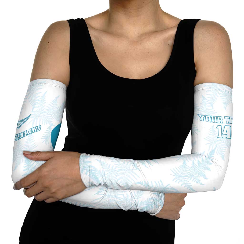 Custom New Zealand Silver Fern Football Arm Sleeves Come On All White - Aussie Hoodie