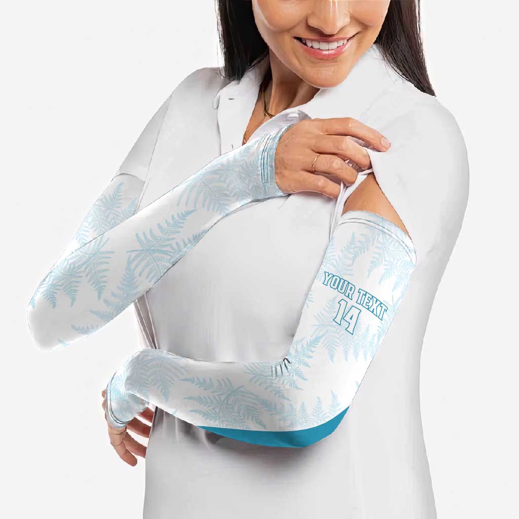 Custom New Zealand Silver Fern Football Arm Sleeves Come On All White - Aussie Hoodie