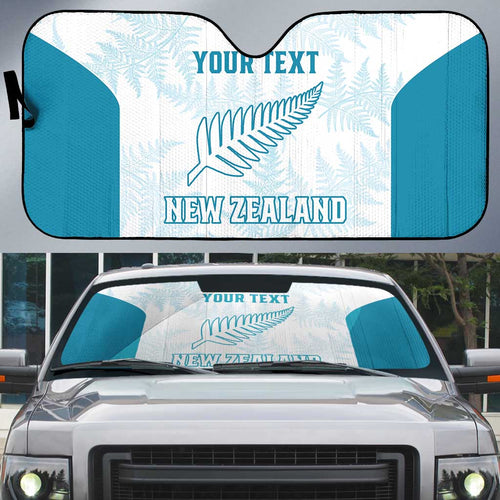 Custom New Zealand Silver Fern Football Auto Sun Shade Come On All White - Aussie Hoodie