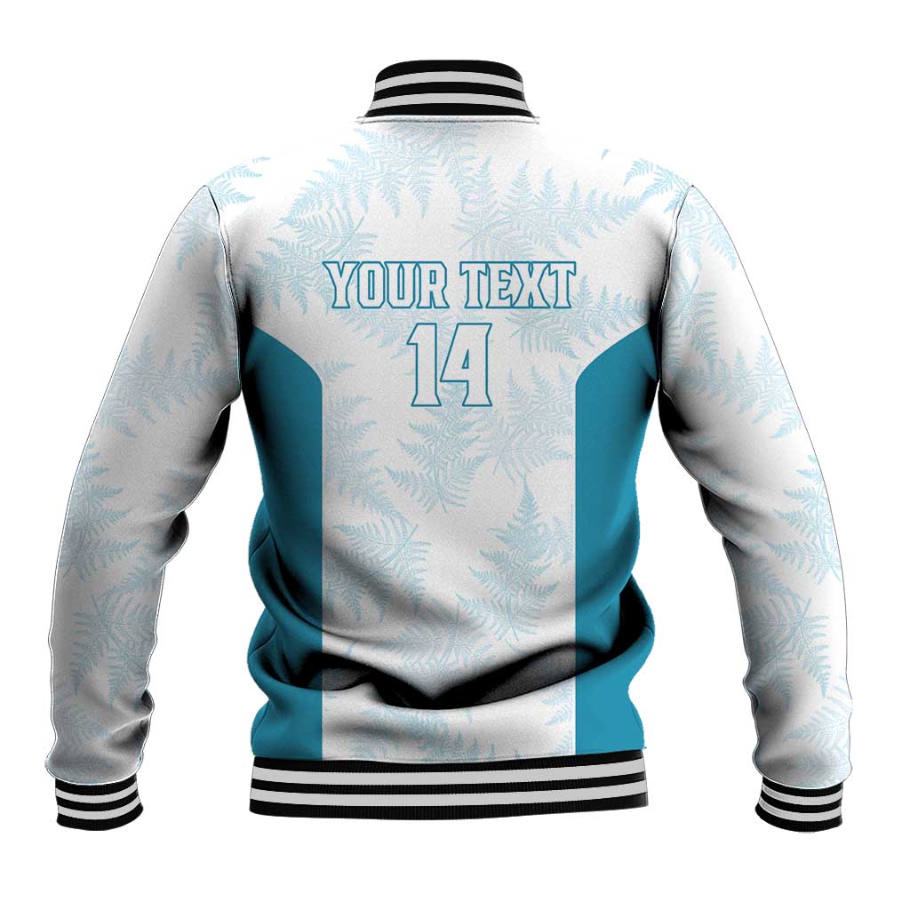 Custom New Zealand Silver Fern Football Baseball Jacket Come On All White
