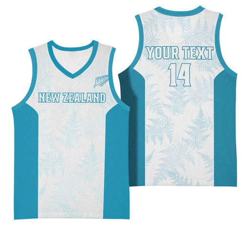 Custom New Zealand Silver Fern Football Basketball Jersey Come On All White - Aussie Hoodie
