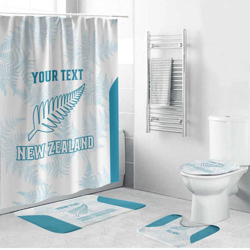Custom New Zealand Silver Fern Football Bathroom Set Come On All White - Aussie Hoodie