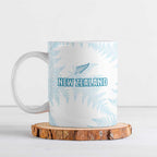 Custom New Zealand Silver Fern Football Ceramic Mug Come On All White - Aussie Hoodie