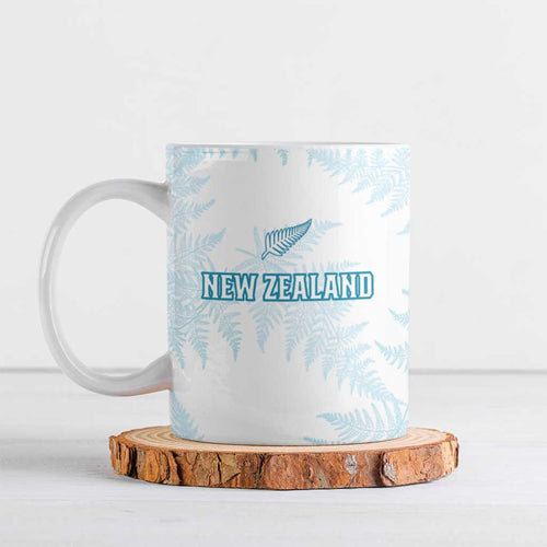 Custom New Zealand Silver Fern Football Ceramic Mug Come On All White - Aussie Hoodie