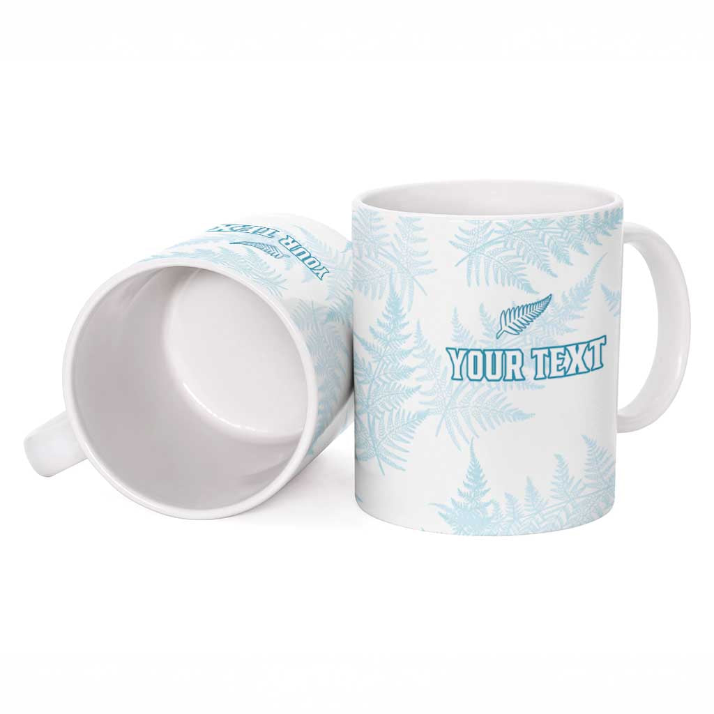 Custom New Zealand Silver Fern Football Ceramic Mug Come On All White - Aussie Hoodie