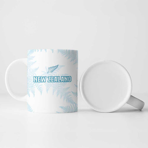 Custom New Zealand Silver Fern Football Ceramic Mug Come On All White - Aussie Hoodie