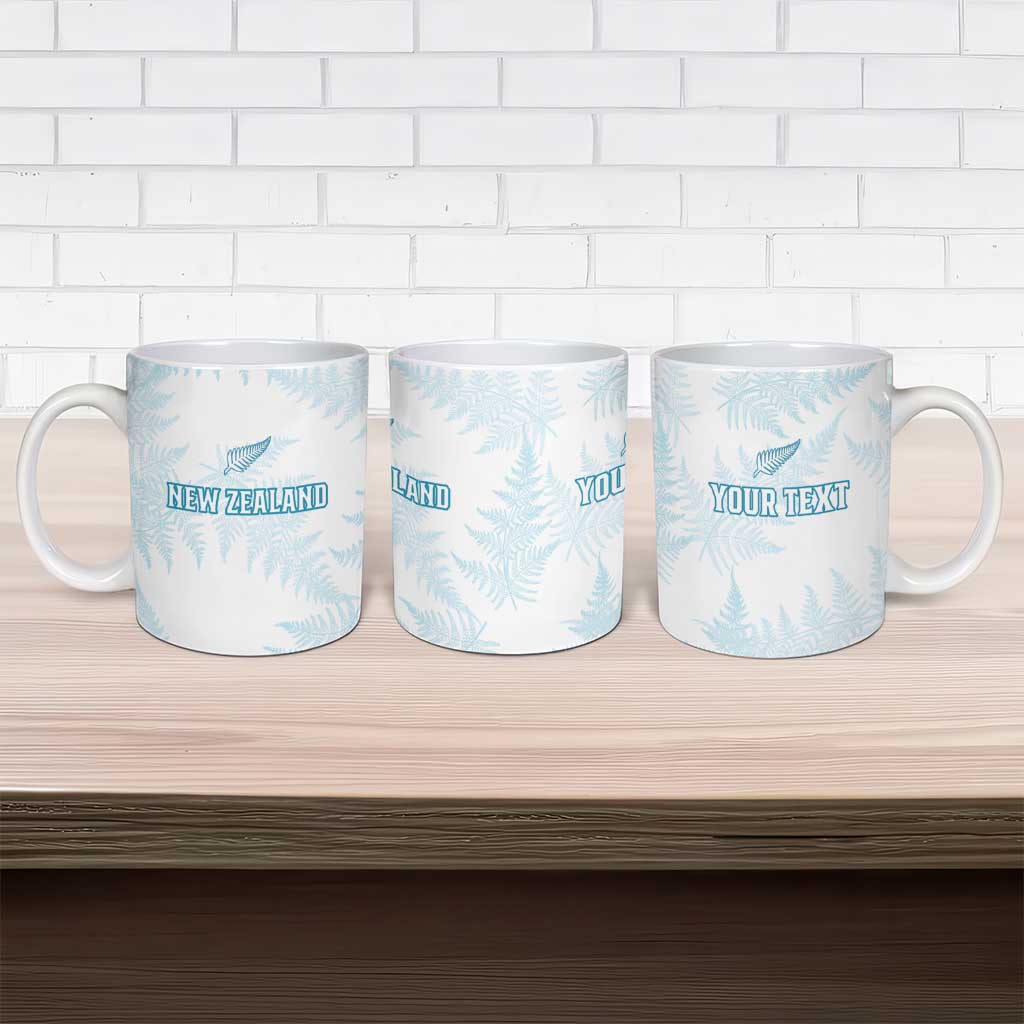 Custom New Zealand Silver Fern Football Ceramic Mug Come On All White - Aussie Hoodie