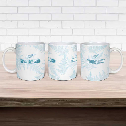 Custom New Zealand Silver Fern Football Ceramic Mug Come On All White - Aussie Hoodie