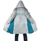 Custom New Zealand Silver Fern Football Cloak Come On All White - Aussie Hoodie