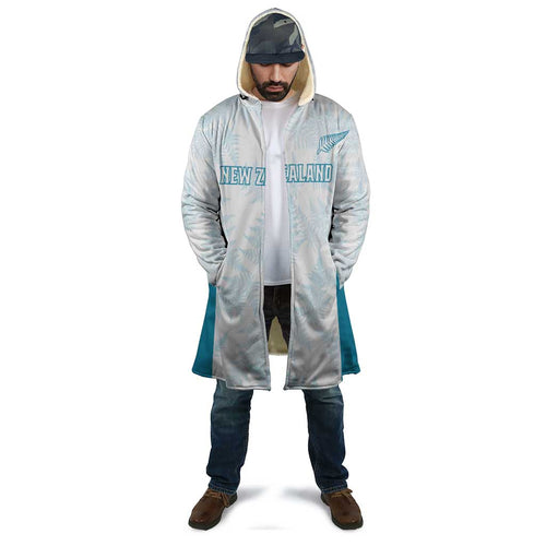 Custom New Zealand Silver Fern Football Cloak Come On All White - Aussie Hoodie