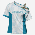 Custom New Zealand Silver Fern Football Cross Shoulder Shirt Come On All White - Aussie Hoodie