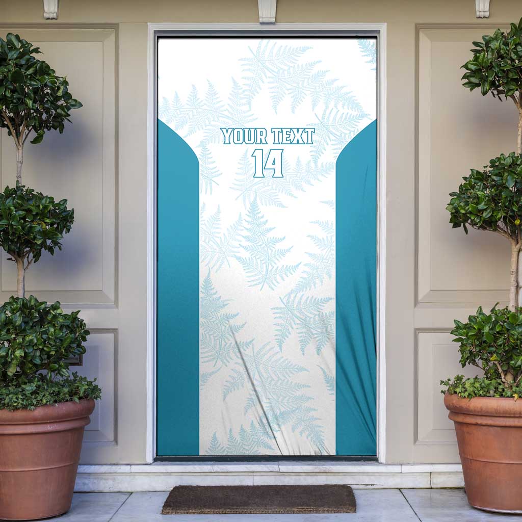 Custom New Zealand Silver Fern Football Door Cover Come On All White - Aussie Hoodie