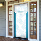 Custom New Zealand Silver Fern Football Door Cover Come On All White - Aussie Hoodie