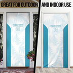 Custom New Zealand Silver Fern Football Door Cover Come On All White - Aussie Hoodie