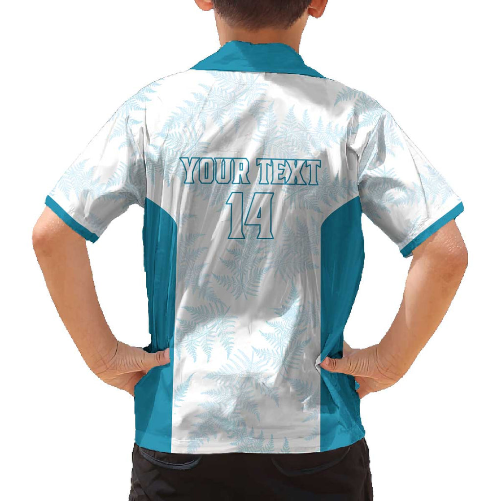 Custom New Zealand Silver Fern Football Family Matching Off The Shoulder Long Sleeve Dress and Hawaiian Shirt Come On All White