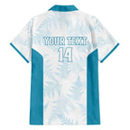 Custom New Zealand Silver Fern Football Family Matching Off The Shoulder Long Sleeve Dress and Hawaiian Shirt Come On All White