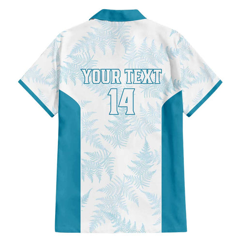 Custom New Zealand Silver Fern Football Family Matching Off The Shoulder Long Sleeve Dress and Hawaiian Shirt Come On All White
