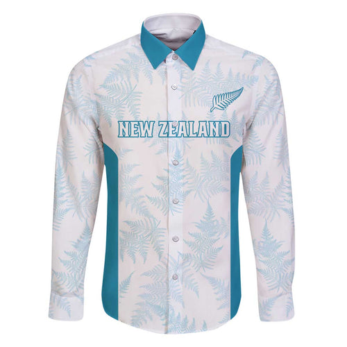 Custom New Zealand Silver Fern Football Family Matching Off The Shoulder Long Sleeve Dress and Hawaiian Shirt Come On All White