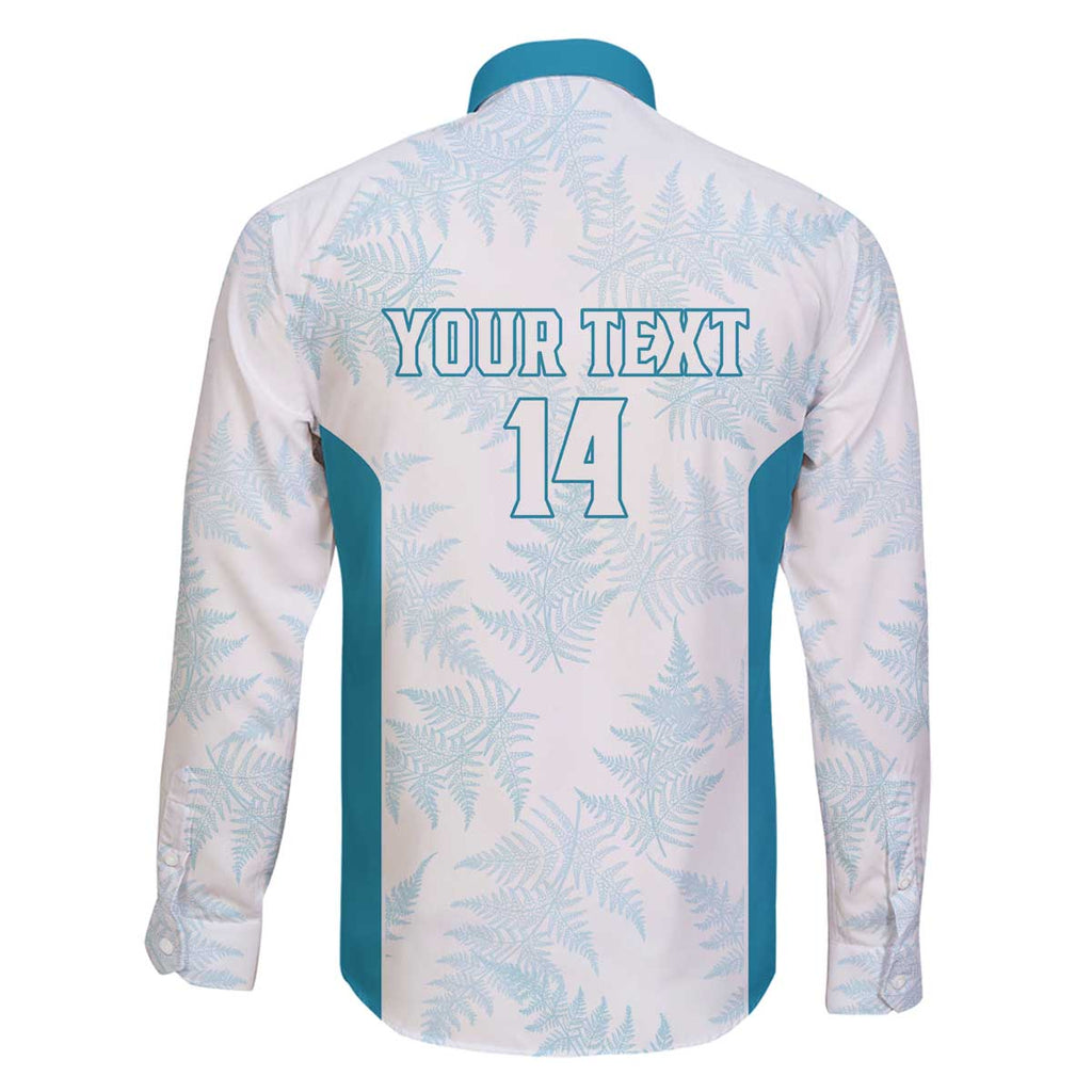 Custom New Zealand Silver Fern Football Family Matching Off The Shoulder Long Sleeve Dress and Hawaiian Shirt Come On All White