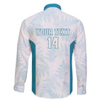 Custom New Zealand Silver Fern Football Family Matching Off The Shoulder Long Sleeve Dress and Hawaiian Shirt Come On All White