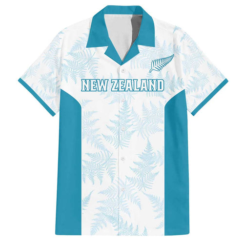 Custom New Zealand Silver Fern Football Family Matching Off Shoulder Short Dress and Hawaiian Shirt Come On All White