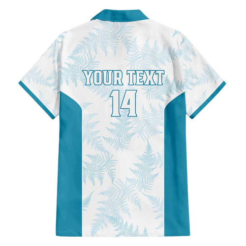 Custom New Zealand Silver Fern Football Family Matching Off Shoulder Short Dress and Hawaiian Shirt Come On All White