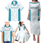 Custom New Zealand Silver Fern Football Family Matching Puletasi and Hawaiian Shirt Come On All White
