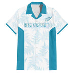 Custom New Zealand Silver Fern Football Family Matching Short Sleeve Bodycon Dress and Hawaiian Shirt Come On All White