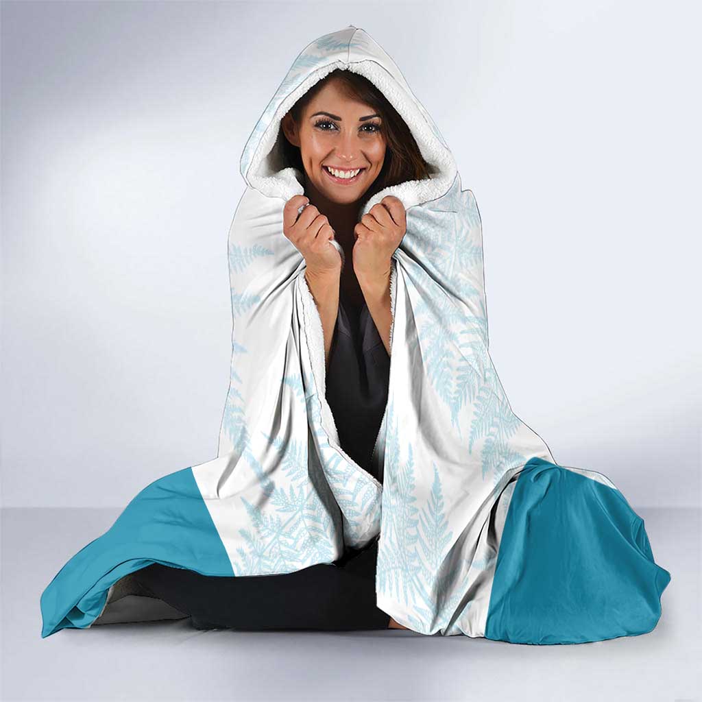 Custom New Zealand Silver Fern Football Hooded Blanket Come On All White