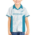 Custom New Zealand Silver Fern Football Kid Hawaiian Shirt Come On All White