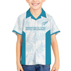 Custom New Zealand Silver Fern Football Kid Hawaiian Shirt Come On All White